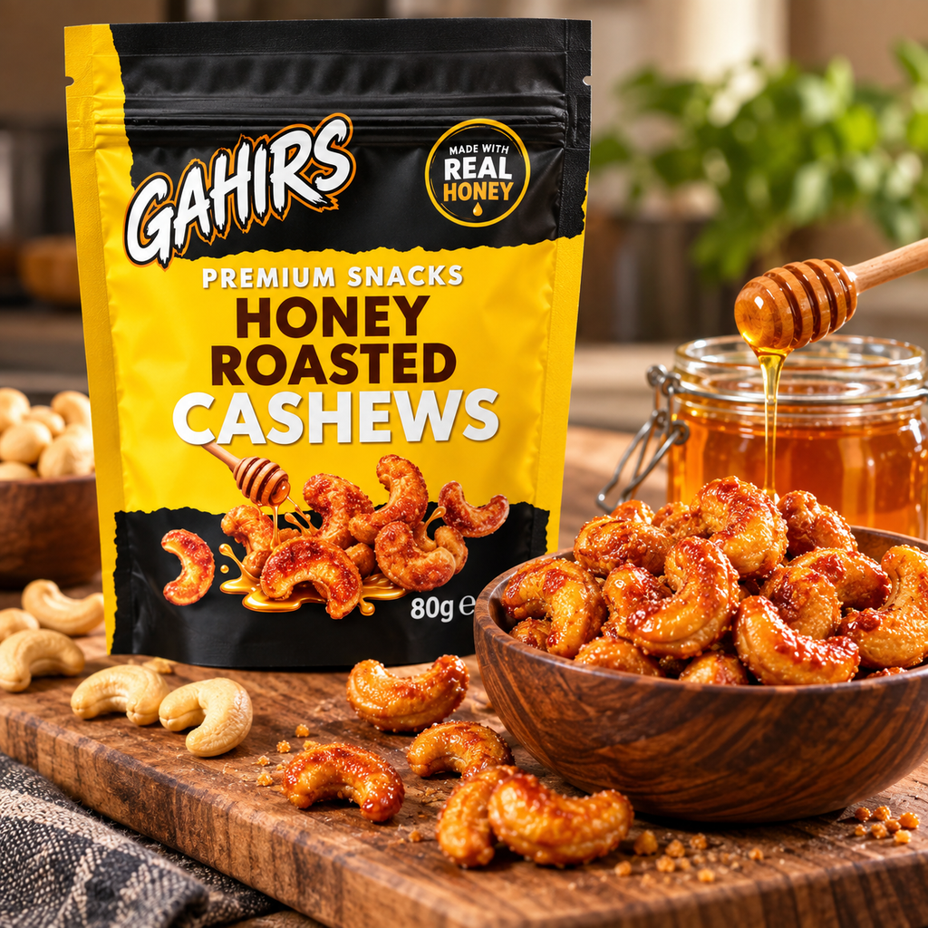 GAHIRS Honey Roasted Cashews – 80g